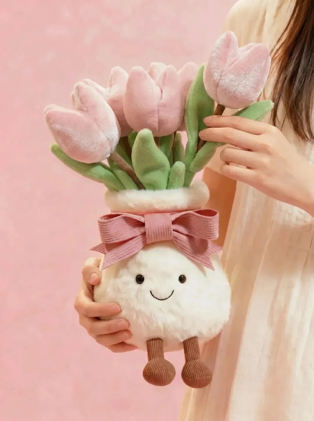 Cute Plush Tulip Flower Bouquet - Aesthetic Birthday & Wedding Gift