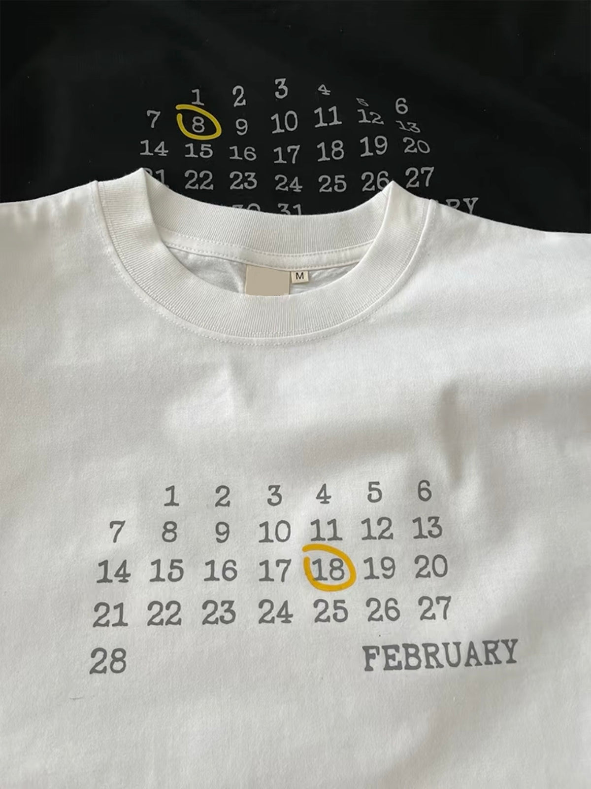 Custom Birthday Calendar T-Shirt (280 GSM Heavyweight)