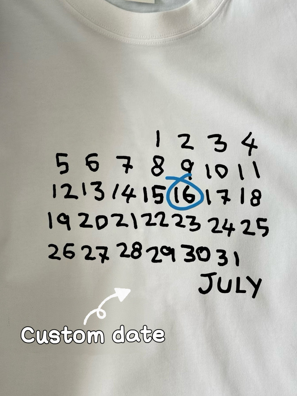 Custom Birthday Calendar T-Shirt (280 GSM Heavyweight)
