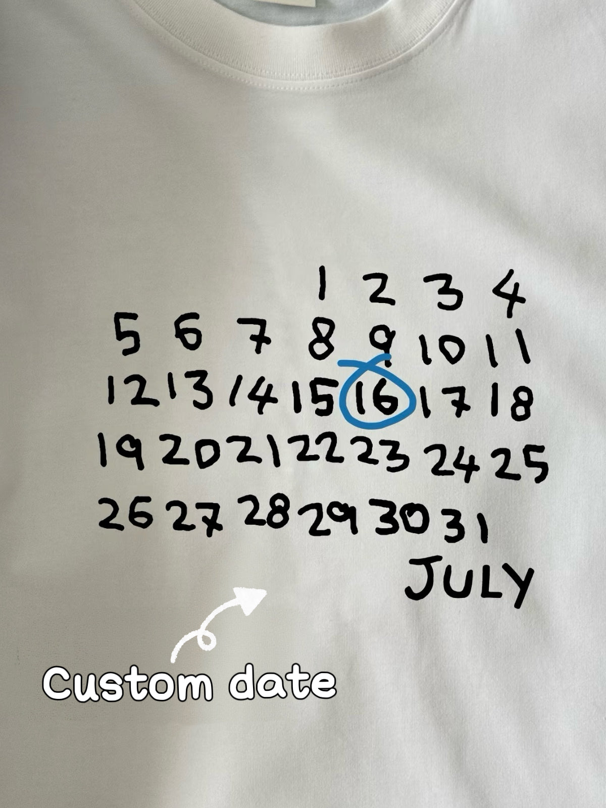 Custom Birthday Calendar T-Shirt (280 GSM Heavyweight)