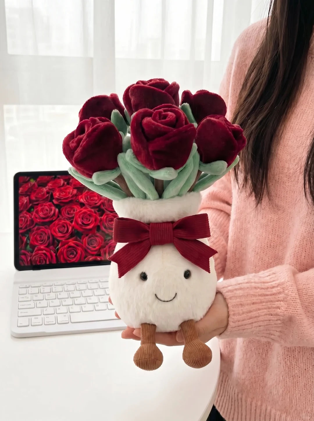 Cute Plush Tulip Flower Bouquet - Aesthetic Birthday & Wedding Gift