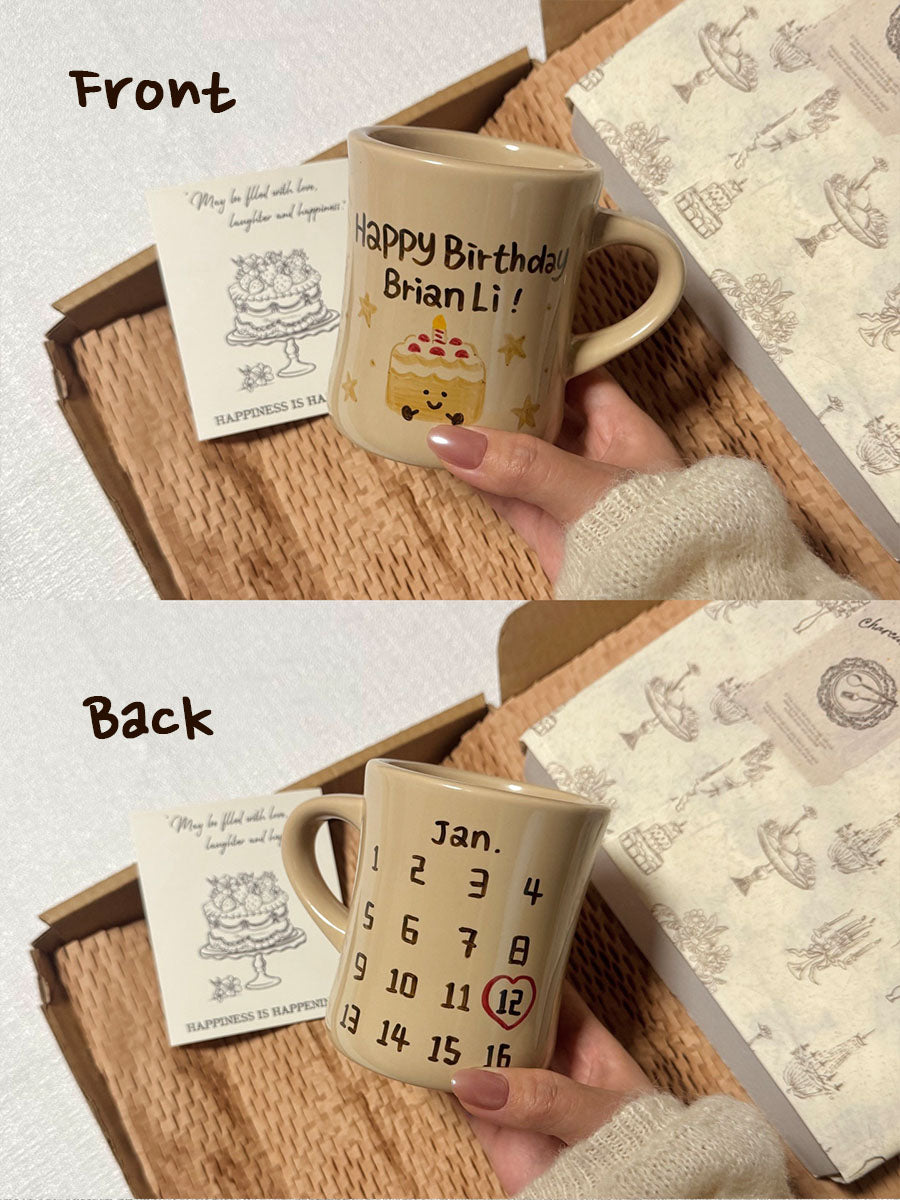 Niche Style, Ceramic Plate and Coffee Mugs with Hand-painted and Customized, Perfect Birthday Gifts